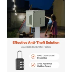 VEVOR Outdoor Electrical Outlet Box, Dual 20 AMP GFCI Receptacles, Electrical Outlet Panel Box With GFCI Protection, Gray -Vevor GUEST 49d27237 a445 4790 a319 a016836da849