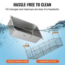 VEVOR Commercial Deep Fryer, 3000W Electric Turkey Fryer With 3 Baskets, Large Capacity 18Qt / 17L Stainless Steel Countertop Single Oil Fryer -Vevor GUEST 4a6e9b31 6dee 4ed3 a174 abed18f1448c