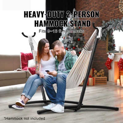VEVOR Portable Hammock Stand, 450lbs Capacity Steel Hammock Stand For 2 Person, Heavy Duty Adjustable Hooks Hammock Frame Fits 9.5-12.6 Ft Hammocks 2 VEVOR Portable Hammock Stand, 450lbs Capacity Steel Hammock Stand For 2 Person, Heavy Duty Adjustable Hooks Hammock Frame Fits 9.5-12.6 Ft Hammocks - Image 2
