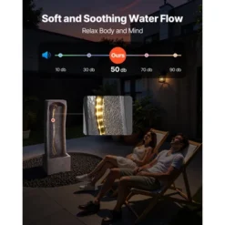 VEVOR Outdoor Water Fountain, 38.58 In Height Fountain And Waterfall,1-Tier Floor Standing Rock Base Style Fountains With With Light And Pump, Black 11 VEVOR Outdoor Water Fountain, 38.58 In Height Fountain And Waterfall,1-Tier Floor Standing Rock Base Style Fountains With With Light And Pump, Black -Vevor GUEST 4a7b9a01 82ec 49bb a2d5 11ad17698dea