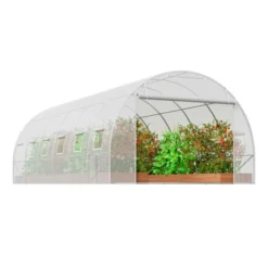 VEVOR Walk-in Tunnel Greenhouse, 19.4x9.7x6.5 Ft Hoop House Greenhouse Tunnel With Galvanized Steel Frame, White PE Cover, 12 Windows -Vevor GUEST 4ad01517 9dd5 4d79 8815 957dacedbf7e
