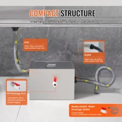 VEVOR Commercial Grease Trap, 8 LBS Grease Interceptor, Side Inlet Interceptor,Stainless Steel Grease Trap, 2.8 GPM Waste Water Oil-water Separator -Vevor GUEST 4b5d1561 11ff 438a bd83 9b59bcfc8ae2
