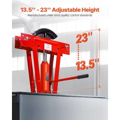 VEVOR Hydraulic Pipe Bender, 12 Ton Manual Copper Exhaust Pipe Bending Machine With 6 Dies (1/2" - 2") And 90 - 180° Adjustable Rollers, Red 5 VEVOR Hydraulic Pipe Bender, 12 Ton Manual Copper Exhaust Pipe Bending Machine With 6 Dies (1/2" - 2") And 90 - 180° Adjustable Rollers, Red - Image 5