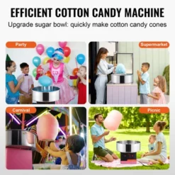 VEVOR Electric Cotton Candy Machine, 1000W Candy Floss Maker, Commercial Cotton Candy Machine With Stainless Steel Bowl, And Sugar Scoop -Vevor GUEST 4c0c57d7 ff95 4cd3 9473 944e69ecac5e