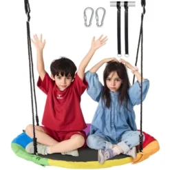 VEVOR Tree Swing, 40 Inch Saucer Swing, 750lbs Weight Capacity, 900D Oxford Fabric Swing Seat With 2 Tree Hanging Straps -Vevor GUEST 4c6943a2 edf3 4ecf bc0a 617de069884c
