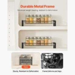 VEVOR Detachable Spice Rack Organizer For Cabinet, 4 Tie Stackable Seasoning Organizer, Spice Jars Kitchen Storage, Black 10 VEVOR Detachable Spice Rack Organizer For Cabinet, 4 Tie Stackable Seasoning Organizer, Spice Jars Kitchen Storage, Black -Vevor GUEST 4e901a76 40dc 4683 aa61 8c21394011b0