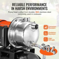 VEVOR 1.6 HP Shallow Well Pump With Pressure Tank, 1320 GPH, Automatic Irrigation Water Booster Pump, Black -Vevor GUEST 4f74af3e 9cc1 4f55 b028 081bd7b6479d