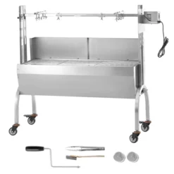 VEVOR Rotisserie Grill With Windscreen, BBQ Whole Pig Lamb Goat Charcoal Spit Grill, 46 Inch 132 Lbs Capacity, Silver 15 VEVOR Rotisserie Grill With Windscreen, BBQ Whole Pig Lamb Goat Charcoal Spit Grill, 46 Inch 132 Lbs Capacity, Silver -Vevor GUEST 4f89b119 65c4 4fd9 bb3f 127adab4f052