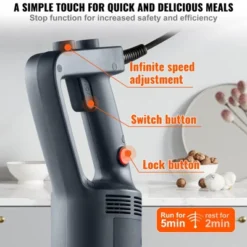 VEVOR Commercial Immersion Blender, 750W 12" Heavy Duty Hand Mixer, Variable Speed Kitchen Stick Mixer With 304 Stainless Steel Blade -Vevor GUEST 51074f93 d569 43b6 91e7 b0f6943f8479