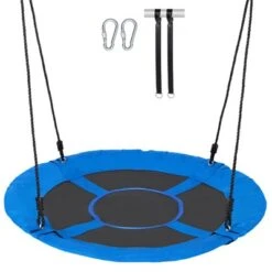 VEVOR Tree Swing, 40 Inch Saucer Swing, 750lbs Weight Capacity, 900D Oxford Fabric Swing Seat With 2 Tree Hanging Straps, Blue -Vevor GUEST 513192cd 7a3d 4524 8e05 da17501337c3