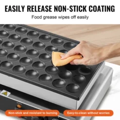 VEVOR Mini Dutch Pancake Maker, 50PCS 43mm Diameter Dorayaki Baker Machine, 1700W Commercial Electric Poffertjes Grill, Non-stick Stainless Steel -Vevor GUEST 5134b9f9 c933 4974 9fae add1d4f04a43