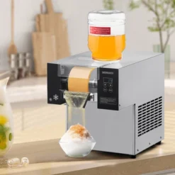 Vevor 29 VEVOR Commercial Snowflake Ice Machine, 176.4LBS/24H Snowflake Ice Maker, Stainless Steel Ice Shaver Machine, Electric Snow Cone Maker, Silver