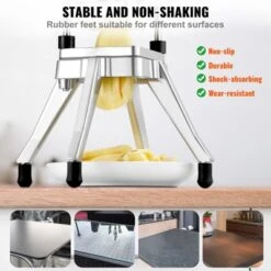 VEVOR Commercial Vegetable Fruit Chopper, Stainless Steel French Fry Cutter With 4 Blades 1/4" 3/8" 1/2", 6-wedge Slicer, Chopper Dicer With Tray 12 VEVOR Commercial Vegetable Fruit Chopper, Stainless Steel French Fry Cutter With 4 Blades 1/4" 3/8" 1/2", 6-wedge Slicer, Chopper Dicer With Tray -Vevor GUEST 518015af 5160 4120 9568 9ec853a4ed6b