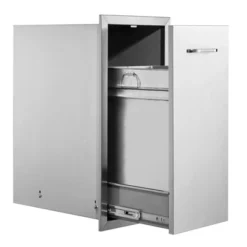 VEVOR Pull Out Trash Drawer 13.6Wx26Hx19.3D Inch Lower Sliding Rails Stainless Steel Roll Out Trash Bin Pull Out Tray, Silver(No Trash Can) -Vevor GUEST 51b80404 6e47 44ec 9b08 7d7fbfe72a89