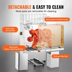 VEVOR Commercial Orange Juicer Machine, 120W Automatic Juice Extractor, Stainless Steel Orange Squeezer For 20 Oranges Per Minute 12 VEVOR Commercial Orange Juicer Machine, 120W Automatic Juice Extractor, Stainless Steel Orange Squeezer For 20 Oranges Per Minute -Vevor GUEST 52180e88 79d9 4d26 873e 79b9c0b37948