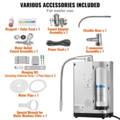 VEVOR Alkaline Water Ionizer Machine, PH 3.5-10.5 Alkaline Acidic Hydrogen Water Purifier, 7 Water Settings Home Filtration System, Up To -650mV ORP -Vevor GUEST 52211861 52e8 448f b895 da703c12828e