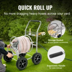 VEVOR Hose Reel Cart, Hold Up To 300 Ft Of 5/8’’ Hose, Garden Water Hose Carts Mobile Tools With 4 Wheels, Heavy Duty Powder-coated Steel 11 VEVOR Hose Reel Cart, Hold Up To 300 Ft Of 5/8’’ Hose, Garden Water Hose Carts Mobile Tools With 4 Wheels, Heavy Duty Powder-coated Steel -Vevor GUEST 523ba499 6a64 466d 8314 7c8738913841