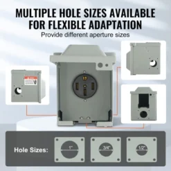 VEVOR 50 Amp RV Power Outlet Box, 125/250 Volt, Enclosed Lockable Outdoor RV Receptacle Box, NEMA 14-50R Weatherproof Electrical Panel, Gray 11 VEVOR 50 Amp RV Power Outlet Box, 125/250 Volt, Enclosed Lockable Outdoor RV Receptacle Box, NEMA 14-50R Weatherproof Electrical Panel, Gray -Vevor GUEST 52666afc b5e9 4824 b6a2 212c64cfbc3e