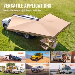 VEVOR Vehicle Awning 270 Degree, 8.2' Height Retractable Car Side Awning, PU3000mm UV50+ Car Awning With Waterproof Storage Bag -Vevor GUEST 527a42c7 6351 42bd a1ec fe1174c80d38