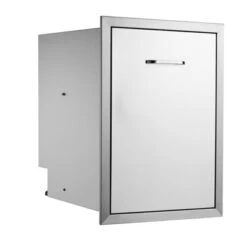 VEVOR Pull Out Trash Drawer 17.7x22.8 Inch Raised Style Trash Bin With Pull-Out Tray Stainless Steel Trash Drawer With Handle, Silver -Vevor GUEST 53ac9326 8f4c 41df abc3 8a34472bc3fe