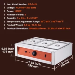 VEVOR Chocolate Tempering Machine, 26.5 Lbs 3 Tanks Chocolate Melting Pot TEMP Control 86~185℉,1500W Stainless Steel Electric Commercial Food Warmer -Vevor GUEST 549b12c6 ad98 417c b336 bfe12869fb75