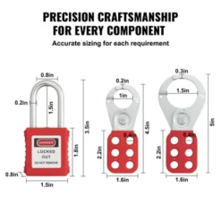 VEVOR Electrical Lockout Tagout Kit, 60 PCS Safety Lockout Tagout Station Includes Padlocks, Hasps, Tags, Nylon Ties, Expansion Kit -Vevor GUEST 54aa1bd1 b3a7 4829 a74c 70b1c298a1bc