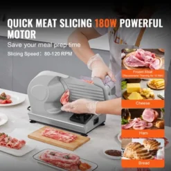 VEVOR Meat Slicer, 7.5 Inch Electric Deli Food Slicer, 180W Meat Cutter With A Premium SUS420 Blade, 0-0.6 Inch Adjustable Thickness, Slicer Machine -Vevor GUEST 54b6ac98 1e82 47c2 8fa9 98e0c80e36a2