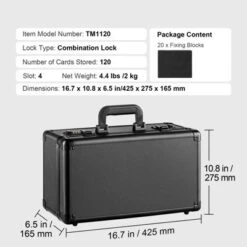 VEVOR Graded Card Storage Box, 4 Slots, Graded Sports Cards Holder Carrying Case, For 120 PSA Graded Cards 84 BGS Cards 96 SGC Cards 428 Top Loaders -Vevor GUEST 56709a2a 8651 4cbe 81d3 a24cd0df8672