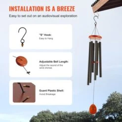 VEVOR Wind Chimes For Outside, 41 In, Deep Tone Wind Chimes With 6 Tubes, Unique Large Memorial Wind Chimes For Anniversary, Black 10 VEVOR Wind Chimes For Outside, 41 In, Deep Tone Wind Chimes With 6 Tubes, Unique Large Memorial Wind Chimes For Anniversary, Black -Vevor GUEST 56d2b275 fd29 4b37 b081 1327ab9fb075