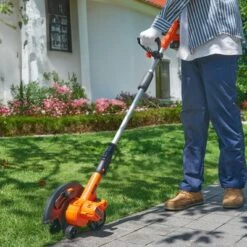VEVOR Lawn Edger, 20 V Power Edger, 9-inch Blade Edger Lawn Tool With 3-Position Blade Depth,for Lawns, Driveways, Borders, And Sidewalk Edges