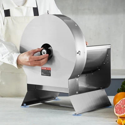 VEVOR Electric Vegetable Slicer, 0-0.5"/0-12mm Thickness Adjustable Commercial Slicer Machine, Convertible To Manual, Stainless Steel 1 VEVOR Electric Vegetable Slicer, 0-0.5"/0-12mm Thickness Adjustable Commercial Slicer Machine, Convertible To Manual, Stainless Steel
