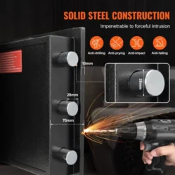 VEVOR 2.5 Cub Depository Safe, Deposit Safe With Drop Slot, Electronic Code Lock And 2 Emergency Keys, 20.27'' X 13.97'' X 13.97'' Business Drop -Vevor GUEST 5888e5b8 159e 4198 bde2 1b99136af23f