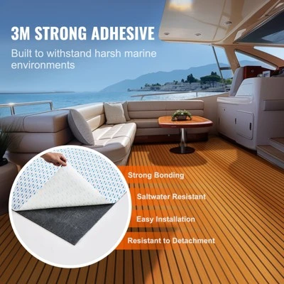 VEVOR Boat Flooring, EVA Foam Boat Decking 94.5" X 35.4", Non-Slip Self-Adhesive Flooring, 23.2 Sq.ft Marine Carpet For Boats, Yacht, Pontoon BLUE 3 VEVOR Boat Flooring, EVA Foam Boat Decking 94.5" X 35.4", Non-Slip Self-Adhesive Flooring, 23.2 Sq.ft Marine Carpet For Boats, Yacht, Pontoon BLUE - Image 3