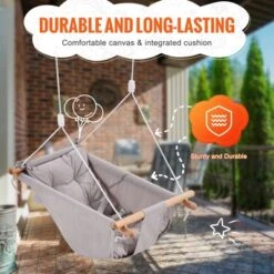 VEVOR Canvas Hammock Swing, 3 Modes Baby Swing Indoor And Outdoor With 5-Point Harness, And Tree Straps, 150lbs Weight Capacity, Integrated Cushion 11 VEVOR Canvas Hammock Swing, 3 Modes Baby Swing Indoor And Outdoor With 5-Point Harness, And Tree Straps, 150lbs Weight Capacity, Integrated Cushion -Vevor GUEST 5964d13e 0620 42c6 937d 79ef2574ae0f