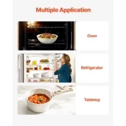 VEVOR 17 Piece Pots And Pans Set Nonstick, Detachable Handle Cookware, Space Saving Induction Cookware Set, Kitchen RV Cooking Sets, White -Vevor GUEST 59856ded ce73 44d9 9e1b f0f92d6cb997