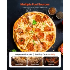 VEVOR Pizza Oven Outdoor, 12" Pellet Pizza Oven, Portable Pizza-Stove With Built-in Thermometer, Wood Fired Stainless Steel Pizza-Maker, Silver -Vevor GUEST 5a445d35 7ef7 4ff1 a3e7 c4def7da1eae