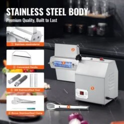 VEVOR Commercial Meat Tenderizer, Heavy Duty 304 Stainless Steel Kitchen Tool With Meat Tong, Cleaning Brush, And Tray, 750W Electric Meat Tenderizer -Vevor GUEST 5a8d5e5c d9c3 43ad a0cb ae92841dd3b0