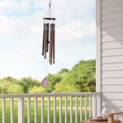 VEVOR Wind Chimes For Outside, 42", Deep Tone Wind Chimes With 6 Tubes, Unique Large Memorial Wind Chimes For Anniversary, Dark Brown