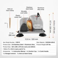 VEVOR Manual Bread Slicer, 0-6" Adjustable Thickness Cheeser Butter Cutting, Micro-Serrated Stainless Steel Blade, Aluminum Alloy Cheese Slicer -Vevor GUEST 5b2ebd05 753a 4f8a a57e a5f71ff6b5a6
