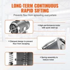VEVOR Automatic Electric Vibrating Sieve, Stainless Steel Sifter Shaker Machine With 10+60 Mesh, 45W Automatic Powder Sifter Machine Countertop -Vevor GUEST 5b9013bf ddc8 4e4c 9415 61e1ad920813
