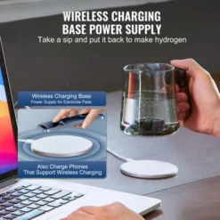 VEVOR Hydrogen Water Cup, 400 Ml / 14.1 Oz Hydrogen Generator, SPE Technology Portable Hydrogen Water Ionizer Machine With Wireless Charging Base -Vevor GUEST 5bd1fda7 b55d 400b 9b6f 62fd341c57ef