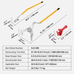 VEVOR Manual Tire Change Kit, 22.5-24.5 Inch, Steel Construction -Vevor GUEST 5bf977cb d3d8 49dd a97c 974448322204