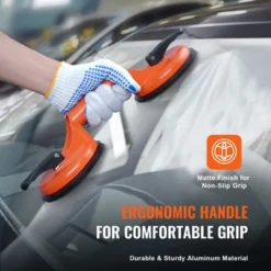VEVOR Glass Suction Cup, 4.7" 2 Pack 330 Lbs Load Capacity, Vacuum Suction Cup With Aluminum Handle, Orange -Vevor GUEST 5bfe489e 8042 4da5 bc99 390ef72c798e