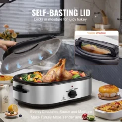 VEVOR Electric Roaster Oven, 18 QT Turkey Roaster Oven With Self-Basting Lid, 1450W Roaster Oven With Defrost & Warm Function -Vevor GUEST 5cbfebb8 3b80 4f93 b282 3e45c0715288