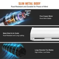 VEVOR 60" Commercial Indoor Air Curtain Super Power 2 Speeds 1500CFM, Wall Mounted Air Curtains For Doors, Indoor Over Door Fan, White -Vevor GUEST 5cd8dce2 2f7d 45f0 99a6 0a09fd532a49