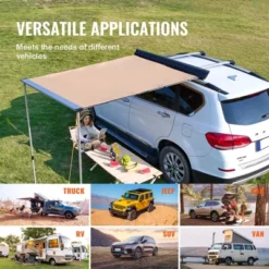 VEVOR Car Side Awning, Large 6.6' X 8.2' Shade Coverage Vehicle Awning, PU3000mm UV50+ Retractable Car Awning With Waterproof Storage Bag -Vevor GUEST 5cebd6a9 ba23 4da7 b993 2aef5e188e68