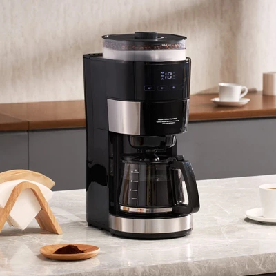 VEVOR Coffee Maker With Grinder, 10 Cup Coffee Machine, Grind And Brew Coffee Maker With 3 Brew Strength Control, Drip Coffee Maker 1 VEVOR Coffee Maker With Grinder, 10 Cup Coffee Machine, Grind And Brew Coffee Maker With 3 Brew Strength Control, Drip Coffee Maker