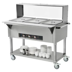 VEVOR 3-Pan Commercial Food Warmer, 3 X 20.6QT Electric Steam Table, 1500W Professional Buffet Catering Food Warmer With Acrylic Sneeze Guard -Vevor GUEST 5fd7a870 0fc4 4e93 913c efc8ce757454