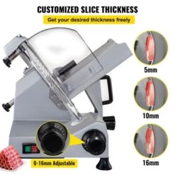 VEVOR Commercial Meat Slicer, 320W Electric Deli Food Slicer, 12 Inch Carbon Steel Blade Electric Food Slicer, 350-400RPM Meat Slicer, 0-0.6 Inch -Vevor GUEST 6038aba1 e639 49ad a371 202cdc649799