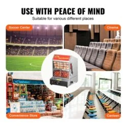 VEVOR Hot Dog Steamer, 28.5QT, 2-Tier Hot Dog Hut Steamer, 86℉~185℉ Temperature Control, Electric Bun Warmer With Tempered Glass Slide Doors -Vevor GUEST 605d4d9e 4299 46fb 8ced 0716fcc2a6ea